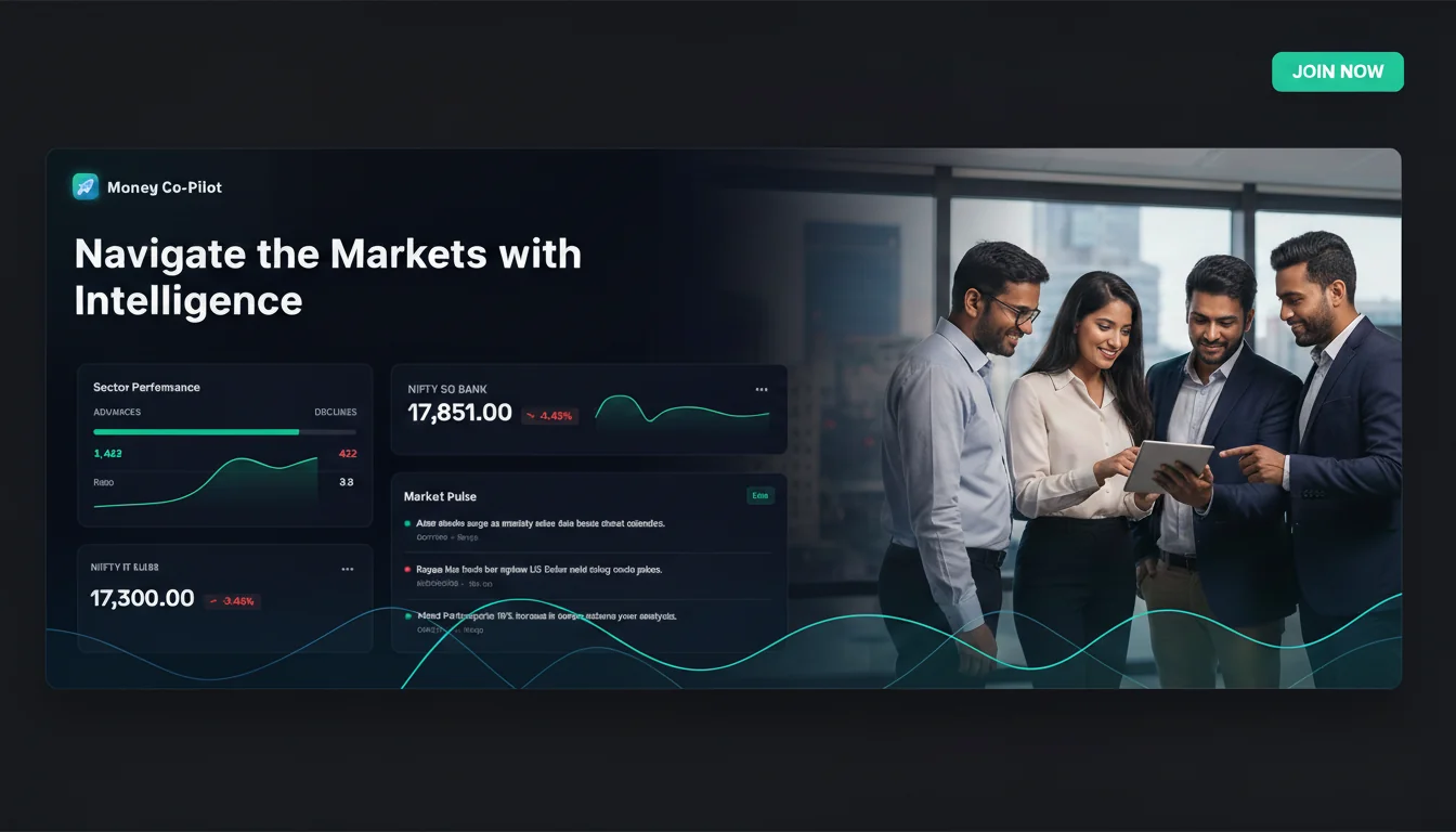 Money Co-Pilot dashboard showing net worth, portfolio performance and cash flow